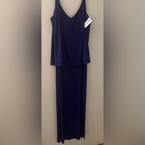 Alex Evenings Women’s Royal Blue Full Length Evening Gown, Size 12, NWT